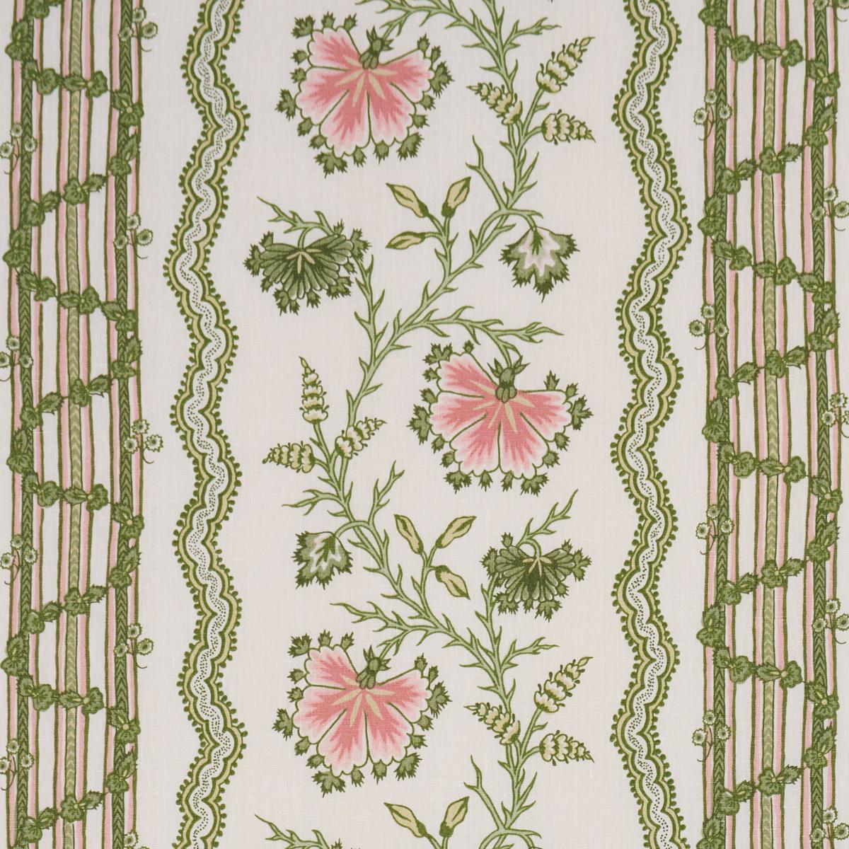 Schumacher Parvati Floral Stripe Petal Fabric