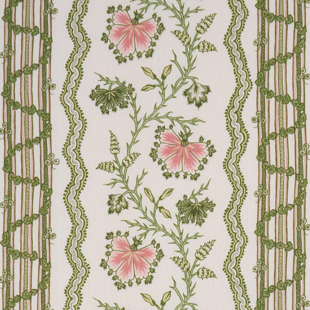 Schumacher Parvati Floral Stripe Petal Fabric