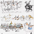 Schumacher Horses Multi On White Wallpaper