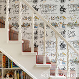 Schumacher Horses Multi On White Wallpaper
