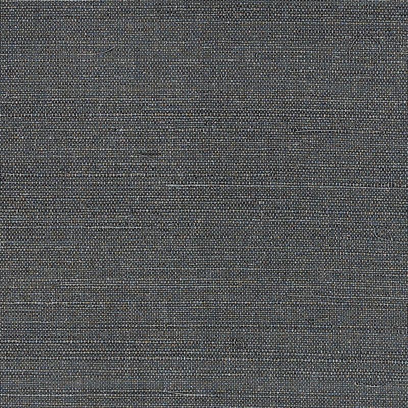 Schumacher Hemp Shimmer Slate Shimmer Wallpaper