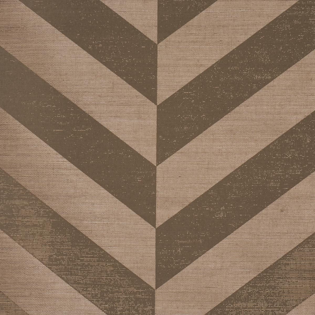 Schumacher Staggered Chevron Sisal Brown Wallpaper