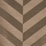 Schumacher Staggered Chevron Sisal Brown Wallpaper