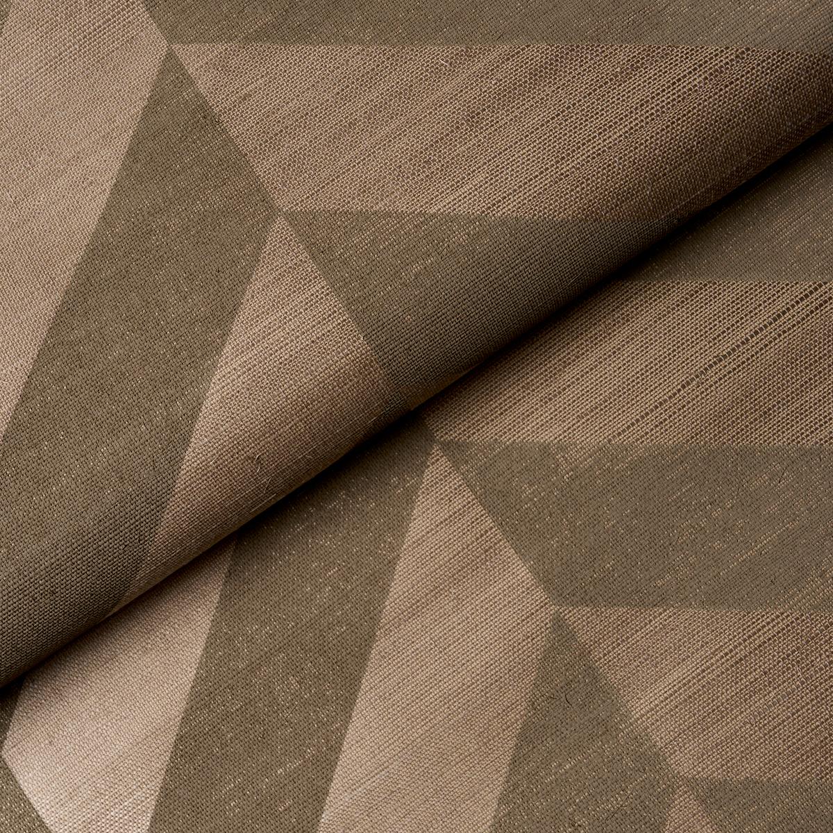 Schumacher Staggered Chevron Sisal Brown Wallpaper