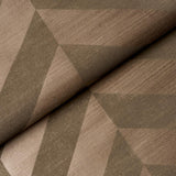 Schumacher Staggered Chevron Sisal Brown Wallpaper