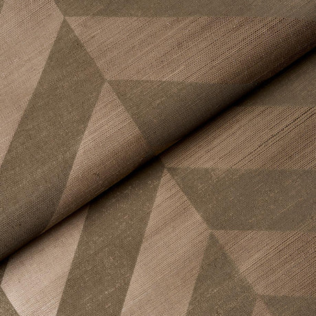 Schumacher Staggered Chevron Sisal Brown Wallpaper