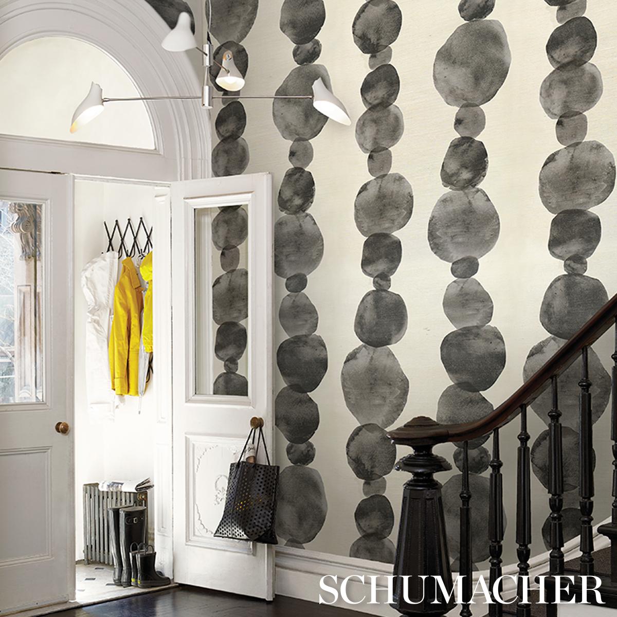 Schumacher X Backdrop Hyperion Sisal Off Black Wallpaper