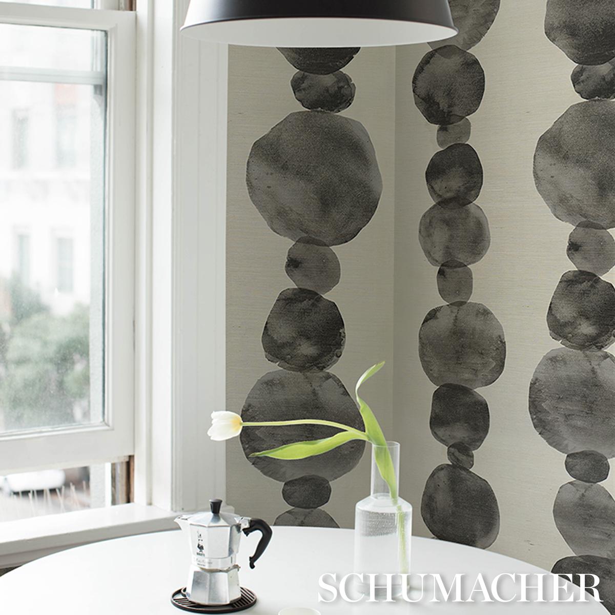 Schumacher X Backdrop Hyperion Sisal Off Black Wallpaper