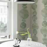 Schumacher X Backdrop Hyperion Sisal Soft Green Wallpaper