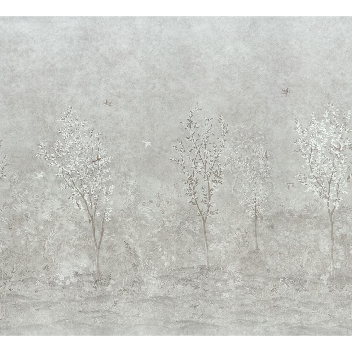 Schumacher Sublime 4 Panel Set Grisaille Wallpaper