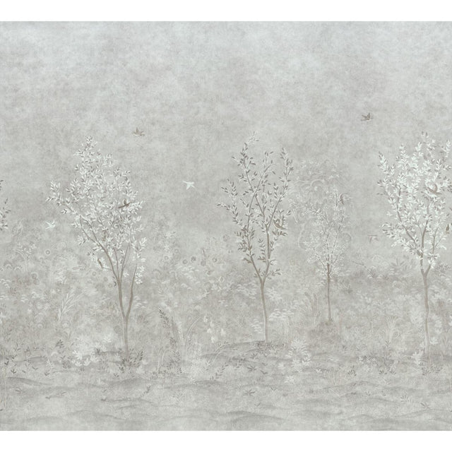 Schumacher Sublime 4 Panel Set Grisaille Wallpaper