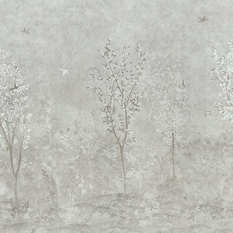 Schumacher Sublime 4 Panel Set Grisaille Wallpaper