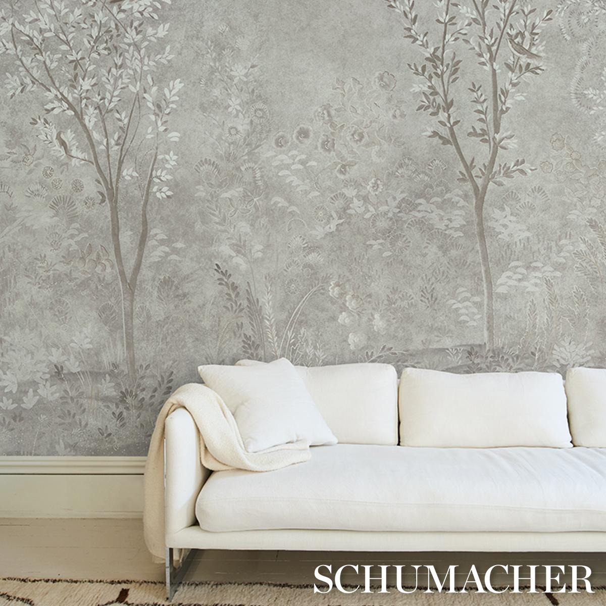 Schumacher Sublime 4 Panel Set Grisaille Wallpaper
