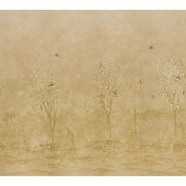 Schumacher Sublime 4 Panel Set Gold Wallpaper