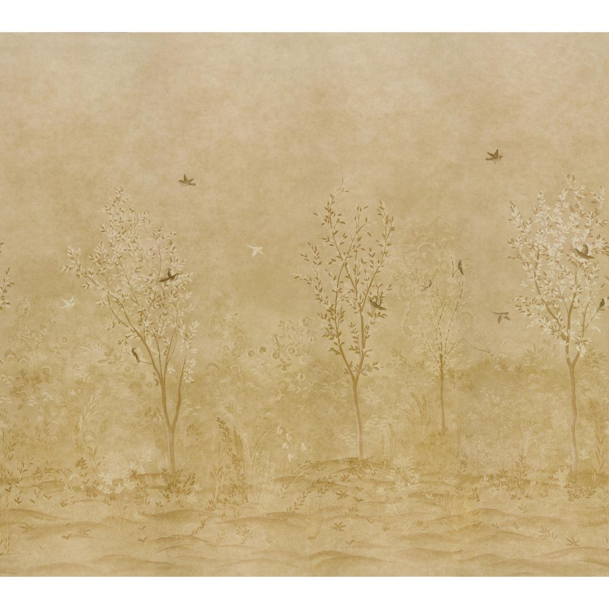 Schumacher Sublime 4 Panel Set Gold Wallpaper