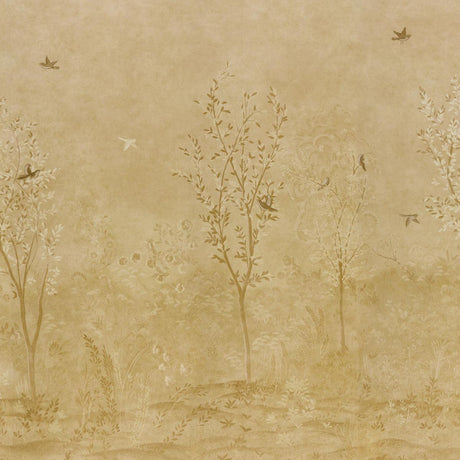 Schumacher Sublime 4 Panel Set Gold Wallpaper