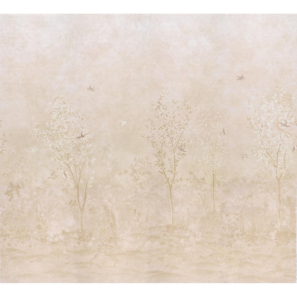 Schumacher Sublime 4 Panel Set Parchment Wallpaper