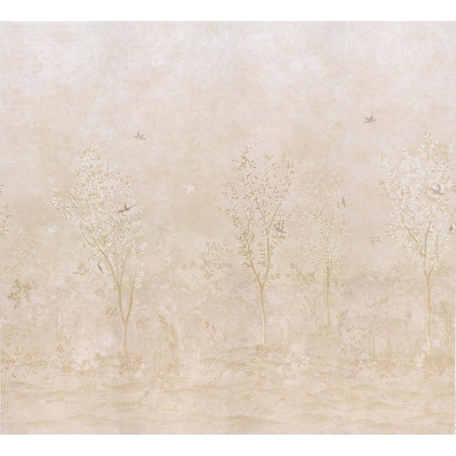 Schumacher Sublime 4 Panel Set Parchment Wallpaper