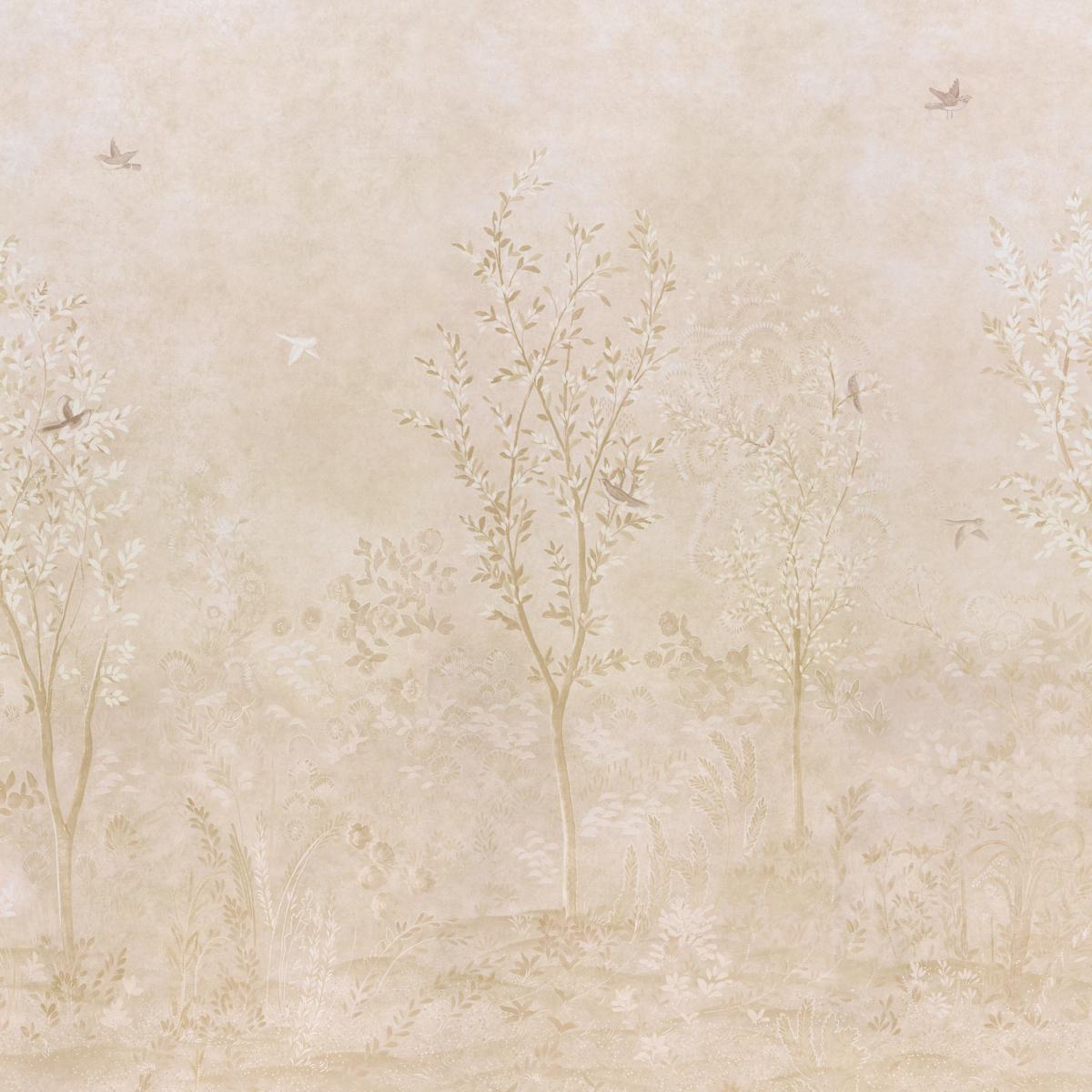 Schumacher Sublime 4 Panel Set Parchment Wallpaper