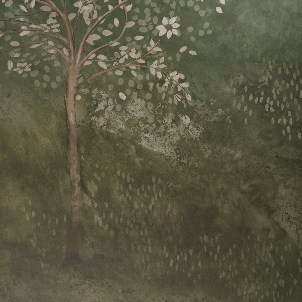 Schumacher Psalm 3 Panel Set Cypress Wallpaper