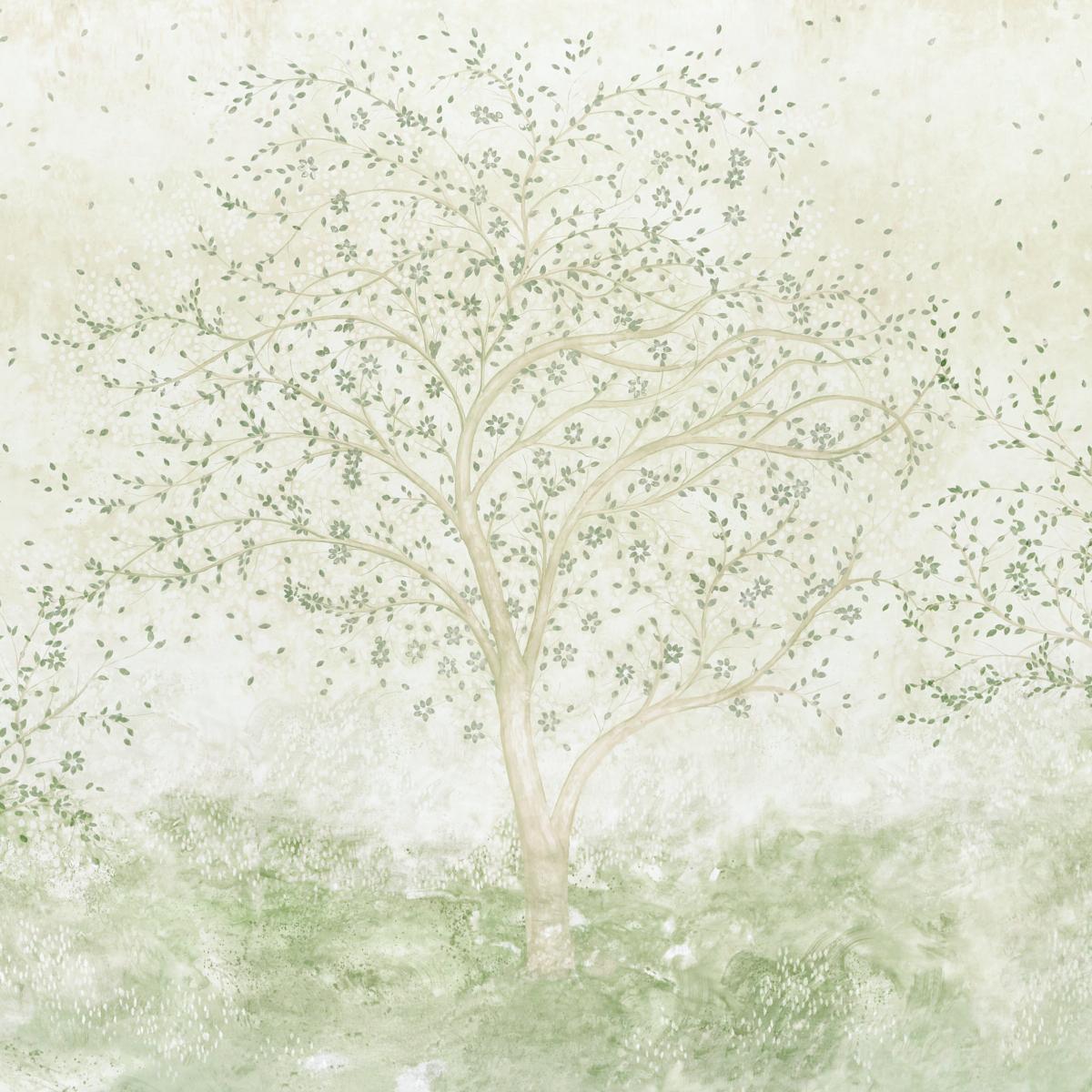 Schumacher Psalm 3 Panel Set Alabaster Wallpaper