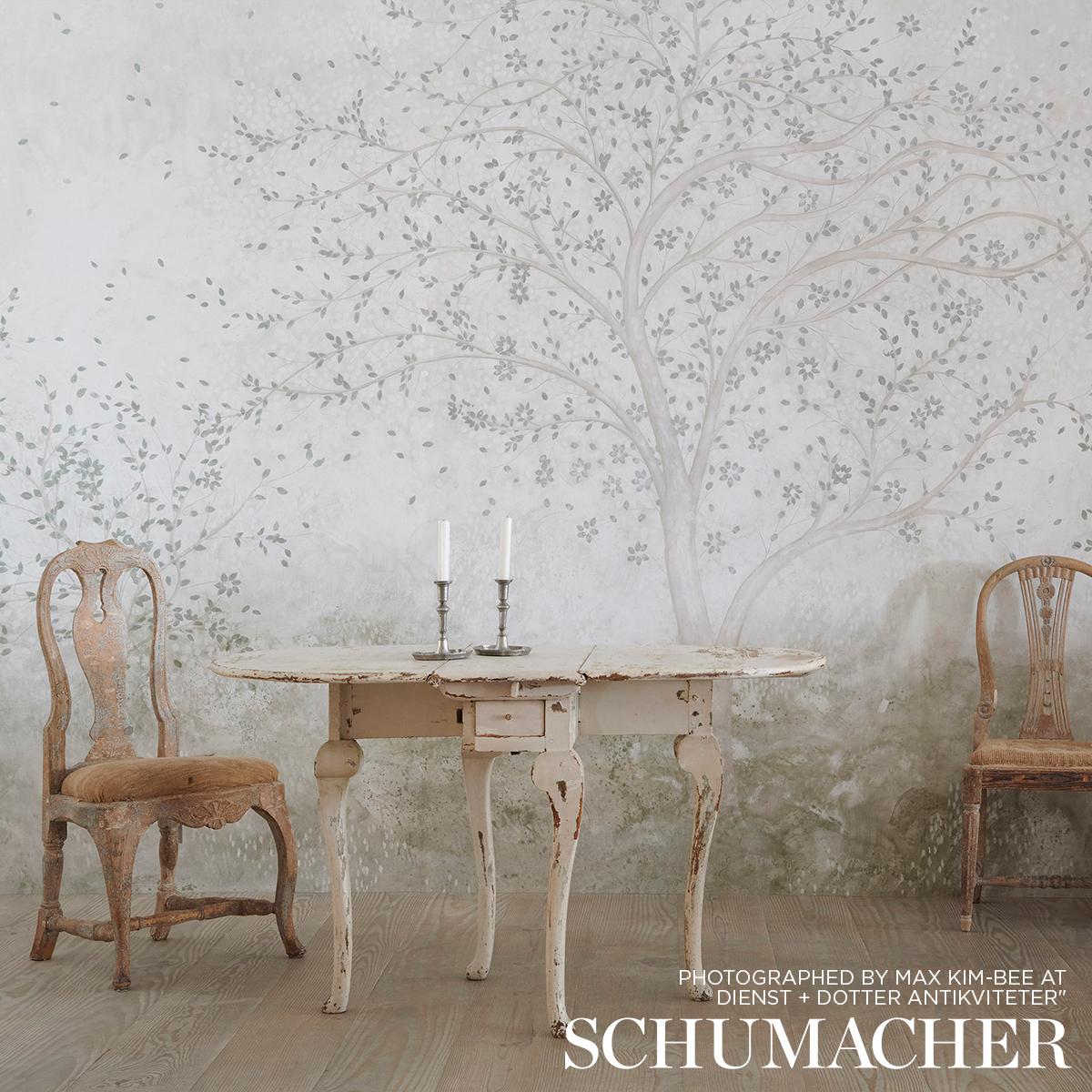 Schumacher Psalm 3 Panel Set Alabaster Wallpaper