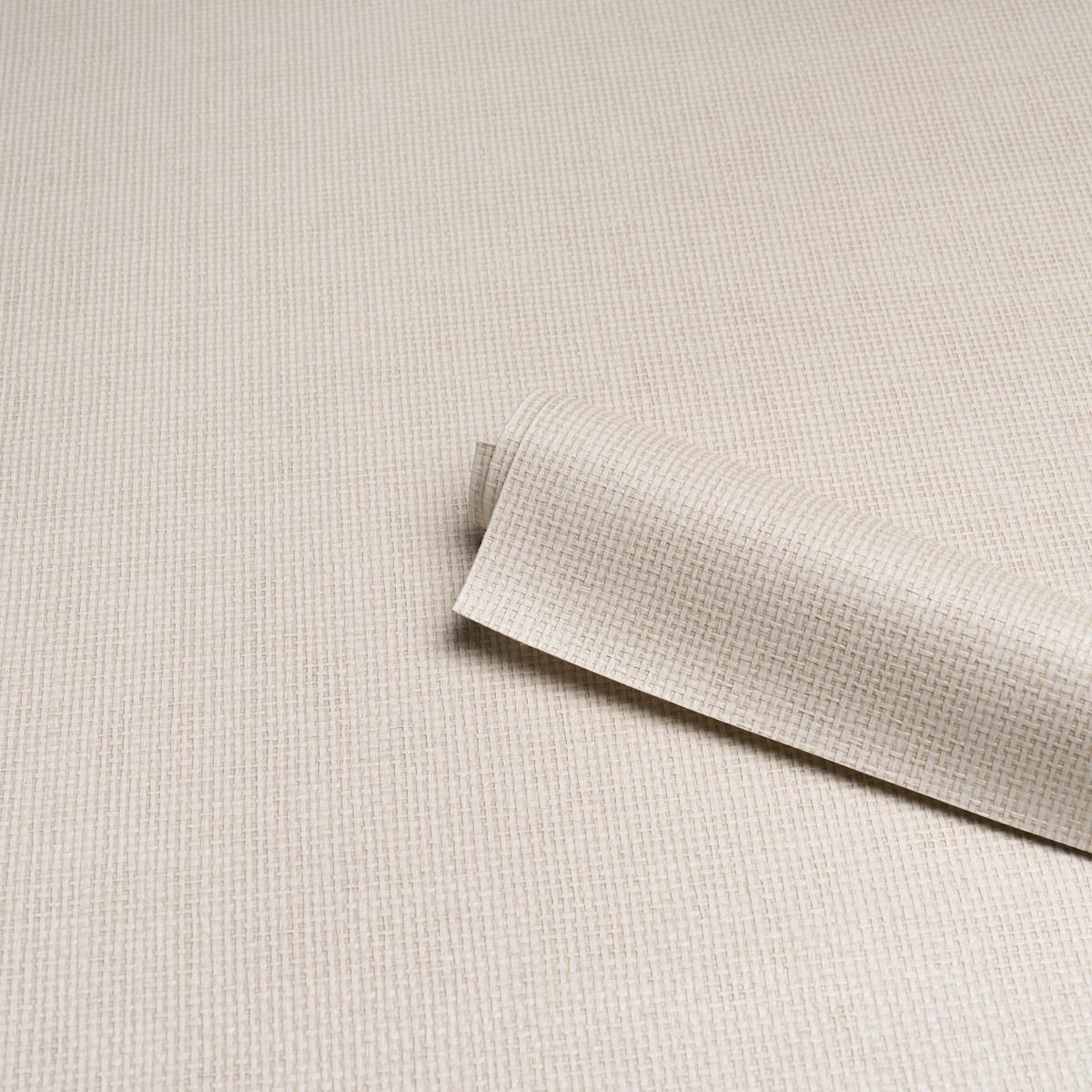 Schumacher Paperweave Vinyl Pearl Wallpaper