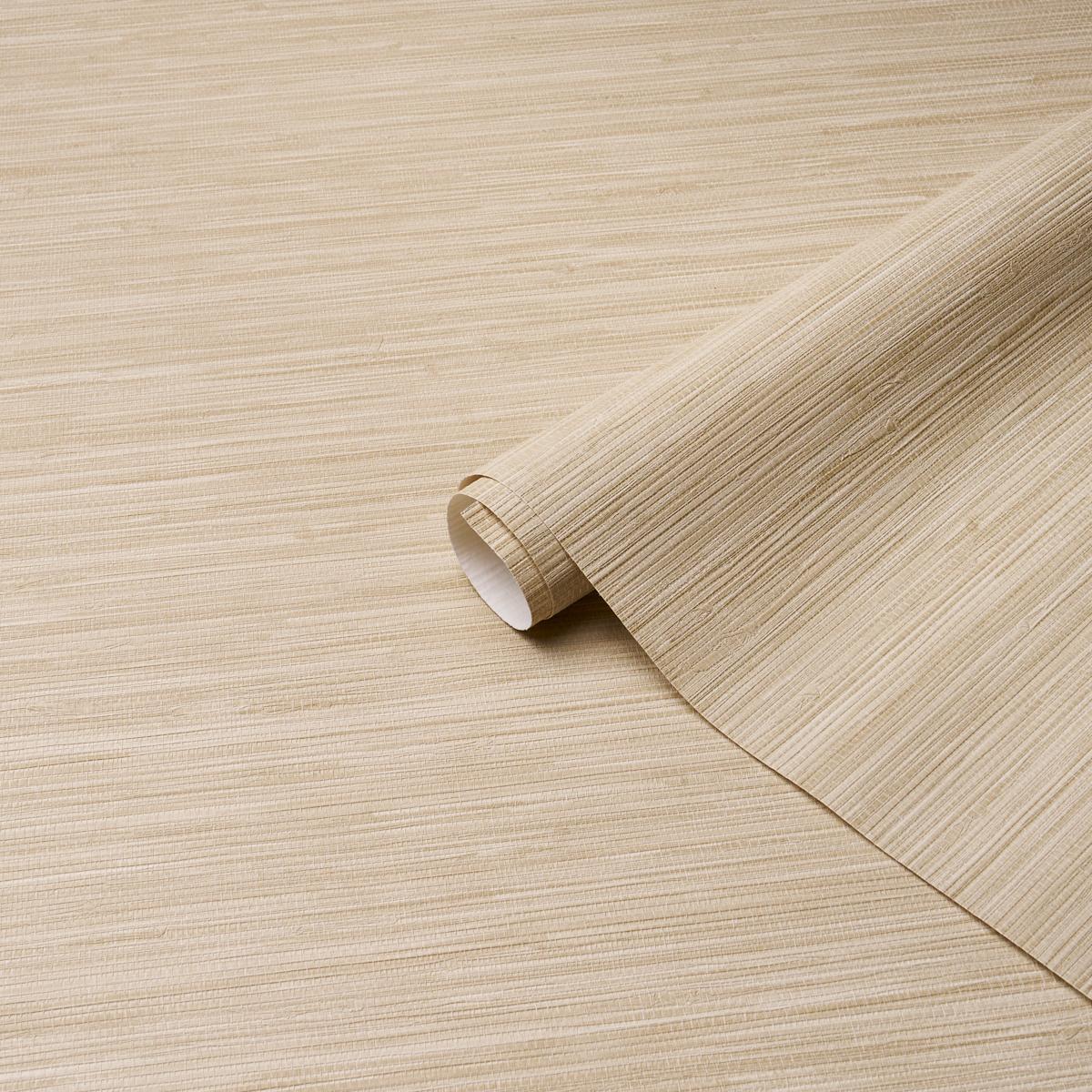 Schumacher Horizon Grasscloth Vinyl Wheat Wallpaper