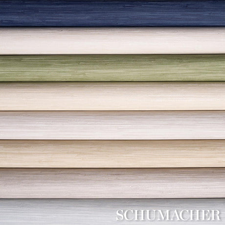 Schumacher Horizon Grasscloth Vinyl Azure Wallpaper