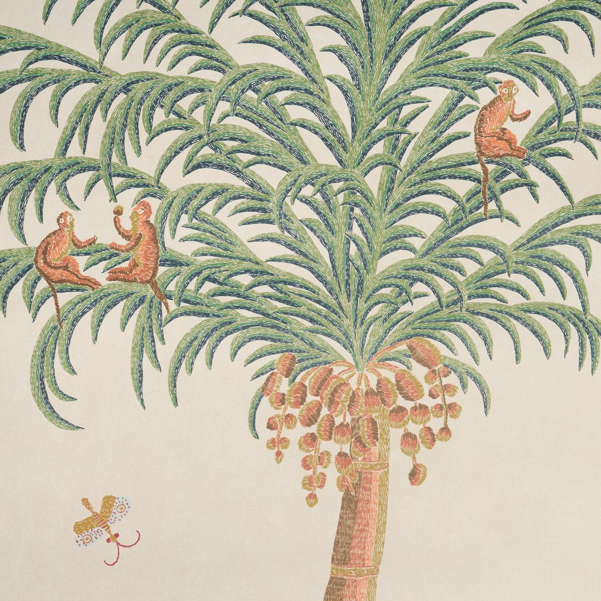 Schumacher Spotswood Crewel 2 Panel Set Multi Wallpaper