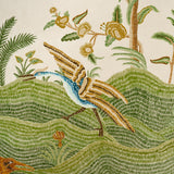 Schumacher Spotswood Crewel 2 Panel Set Sage Wallpaper