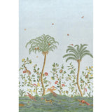 Schumacher Spotswood Crewel 2 Panel Set Sky Wallpaper