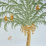 Schumacher Spotswood Crewel 2 Panel Set Sky Wallpaper