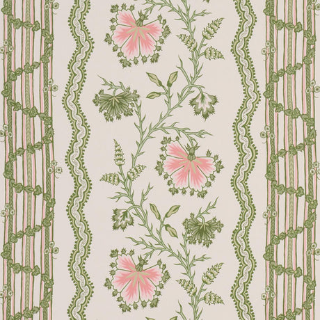 Schumacher Parvati Floral Stripe Petal Wallpaper