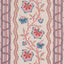 Schumacher Parvati Floral Stripe Vermilion Wallpaper