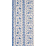 Schumacher Parvati Floral Stripe Delft Wallpaper