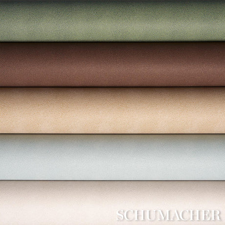 Schumacher Snakeskin Vinyl Saddle Wallpaper
