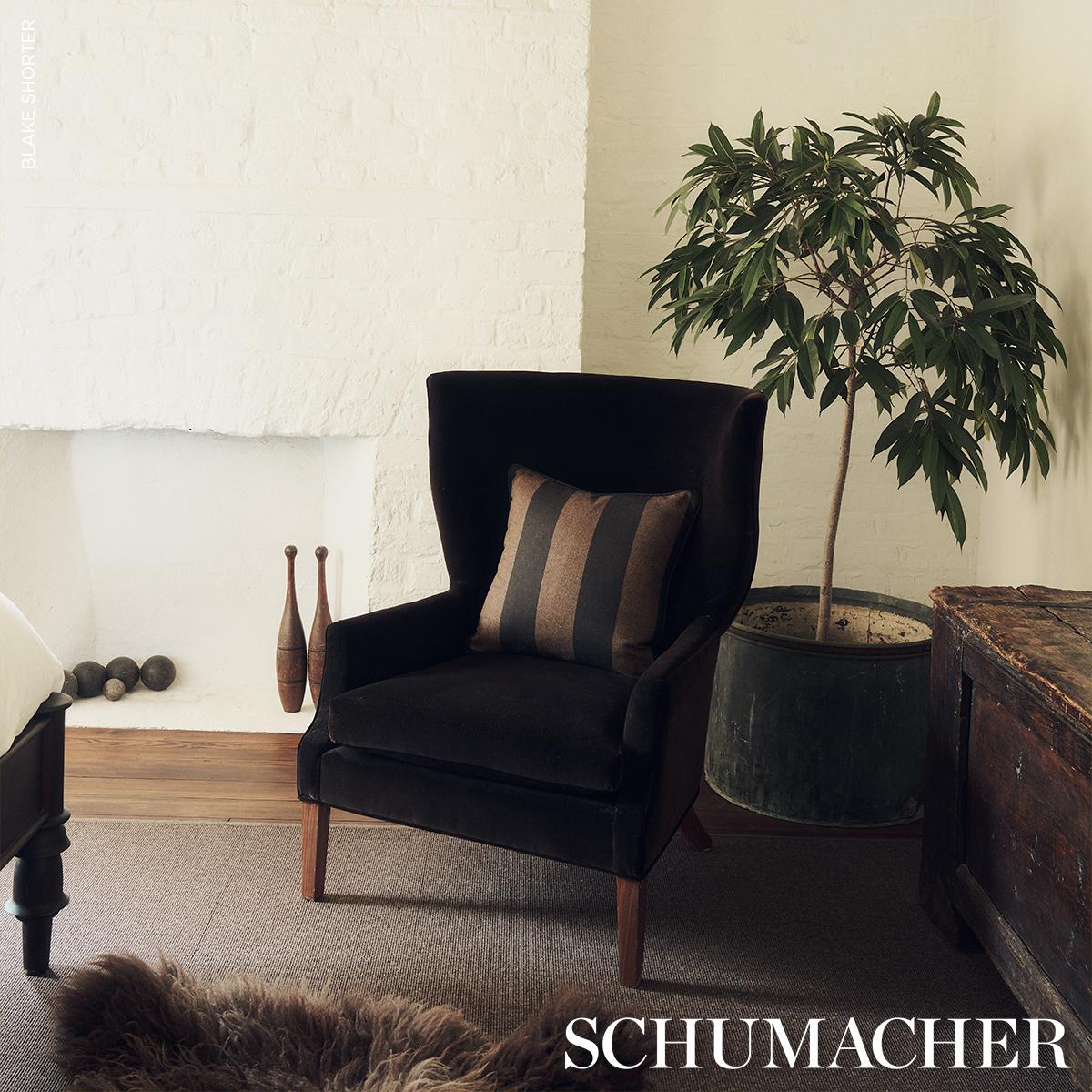 Schumacher Hemlock Stripe Java Fabric