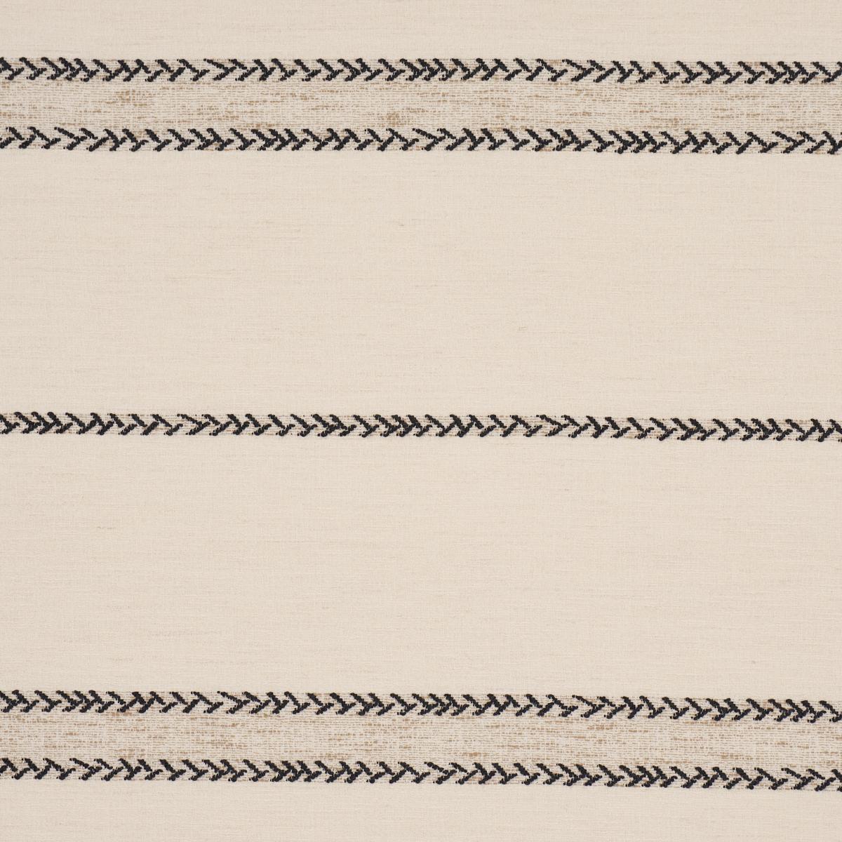Schumacher Plains Stripe Casement Graphite Fabric