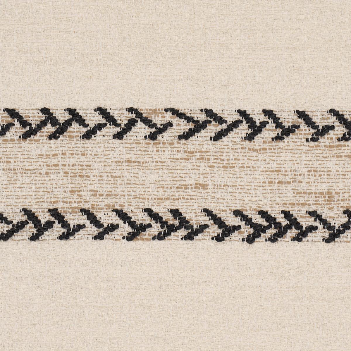 Schumacher Plains Stripe Casement Graphite Fabric