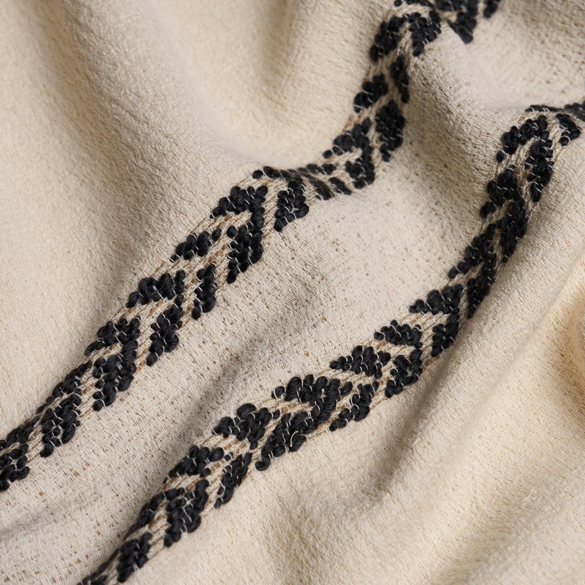 Schumacher Plains Stripe Casement Graphite Fabric
