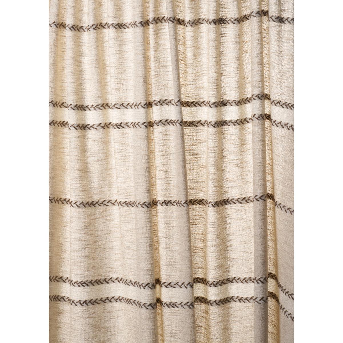 Schumacher Plains Stripe Casement Flax Fabric