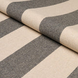 Schumacher Hemlock Stripe Graphite Fabric
