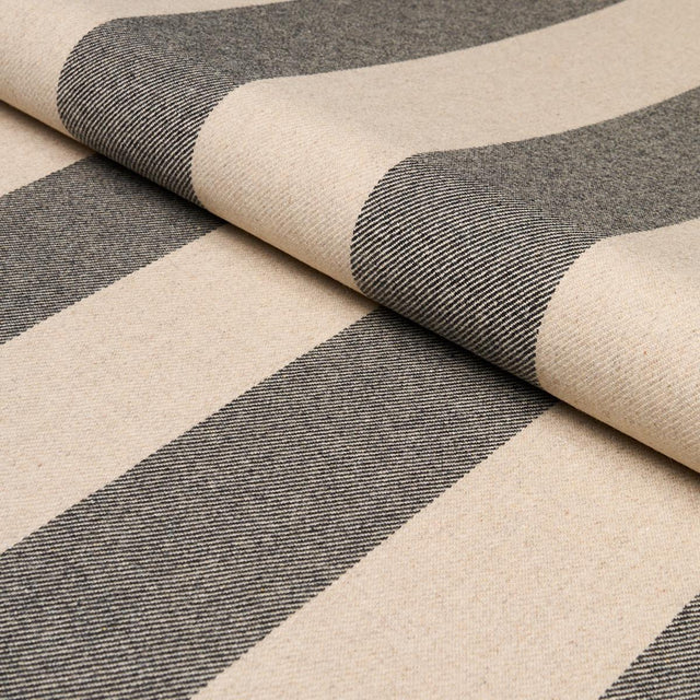 Schumacher Hemlock Stripe Graphite Fabric