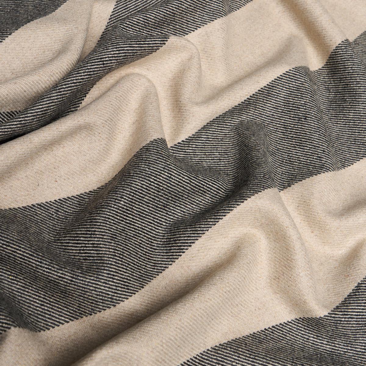 Schumacher Hemlock Stripe Graphite Fabric