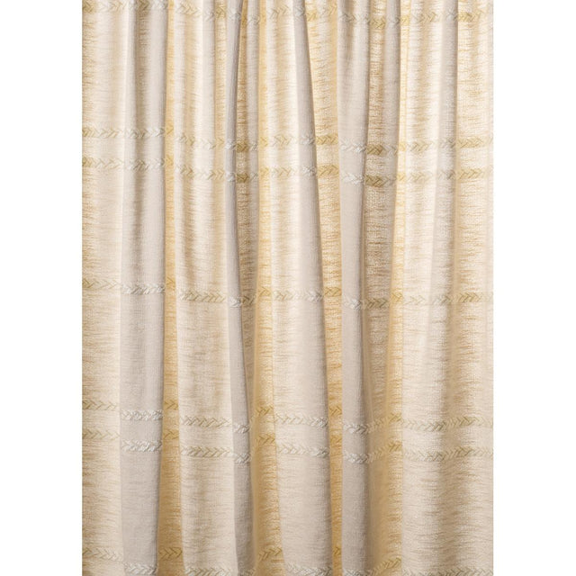 Schumacher Plains Stripe Casement Natural Fabric