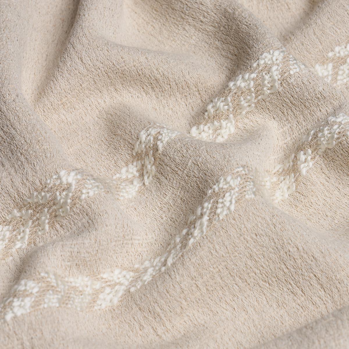 Schumacher Plains Stripe Casement Natural Fabric