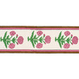 Schumacher Pink Poppy Hand Block Trim