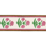 Schumacher Pink Poppy Hand Block Trim
