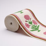 Schumacher Pink Poppy Hand Block Trim